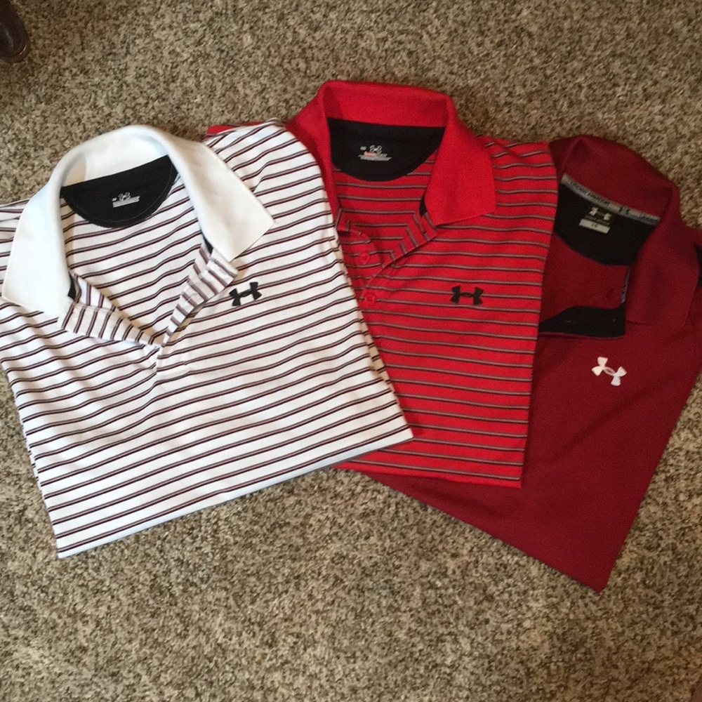 MEN’S UNDER ARMOUR LIKE NEW GOLF POLO BUNDLE OF 3!